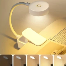 Rechargeable Book Light Mini LED Reading Light Flexible Easy Clip Lamp Portable