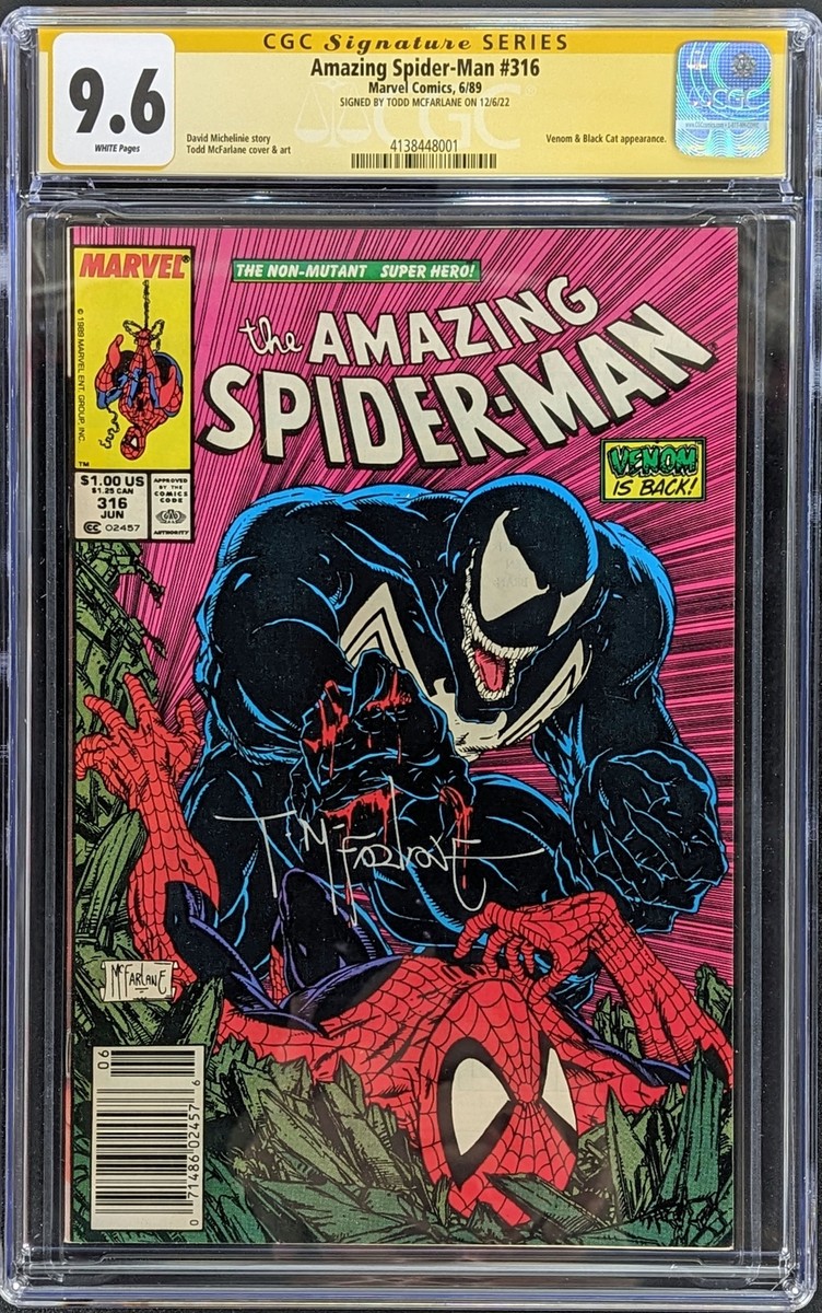 Amazing Spider-Man #316 Signed Todd McFarlane Graded CGC 9.6