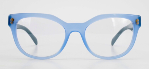 PRADA Brille VPR 21S 53-19 UEX-101 140 Cat Eye Pastellblau Transparent Uni +Etui - Bild 1 von 9
