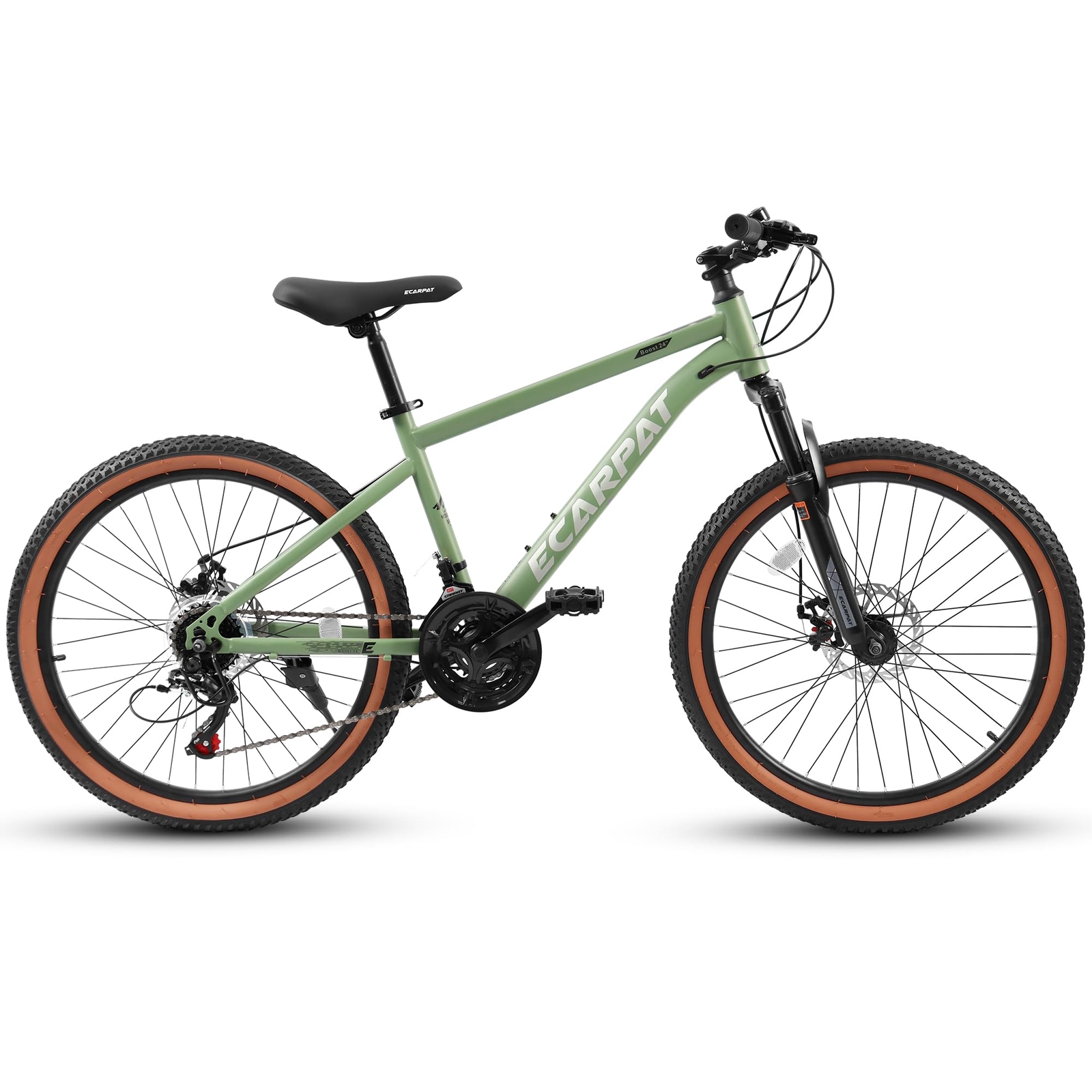 Mountain Bike 24 Inch Wheels 21-Speed Adults Trail Commuter Snow Beach Bicycles
