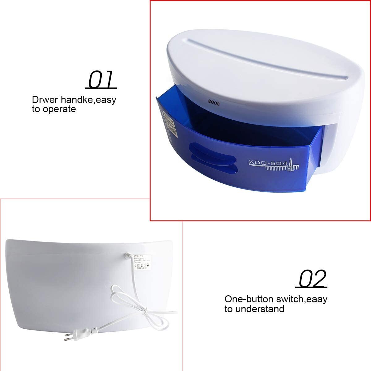 Image 61 - 8W Sterilizer Single Layer Ozone LED UV Lamp Cabinet Autoclave Tattoo Salon Nail
