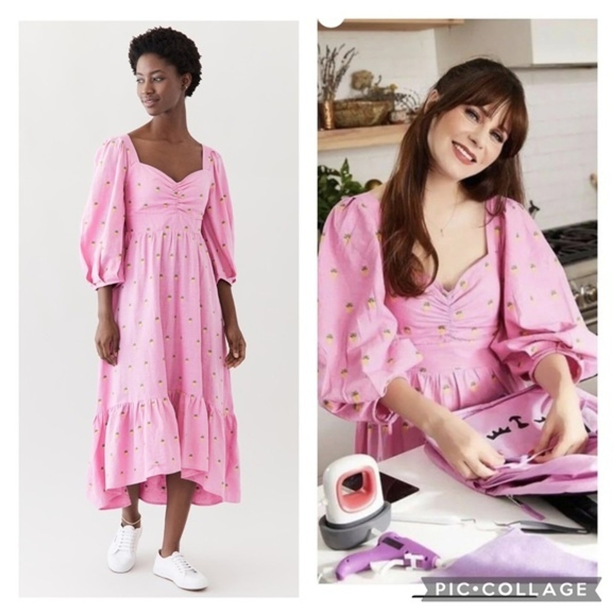 open lace back dress Farm Rio Pink Pineapple Maxi Dress main image 1