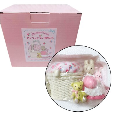 Sanrio Marron Cream Pin Cushion Accessory Case Sewing Bear Rabbit