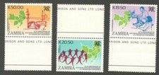 AOP Zambia #512-14 1990 Southern Africa Development MNH
