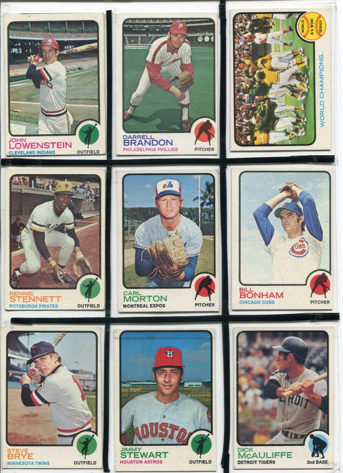 *T - 1973 Topps 28 card lot:Jose Cruz, 1972 WS X2, Garry Maddox, Burt Hooten,etc - Image 3 of 4