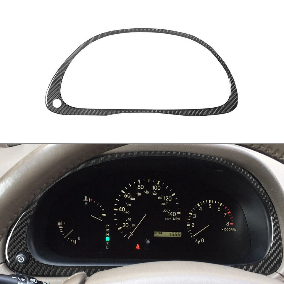 Juego completo de 20 piezas de embellecedor interior del tablero de instrumentos de fibra de carbono para Lexus RX300 98-03 Foto 2 de 4