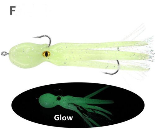 2PCS Glow Soft Fishing Lure Swimbait 0.78oz Artificial Bait Jigs Hooks Saltwater - Picture 14 of 17