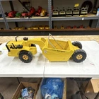 Vintage Tonka Yellow Pressed Steel Scraper Construction Vehicle Toy