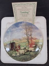 8" Danbury Mint "The Farm Year" collectors plates by Michael Herring - Lambing