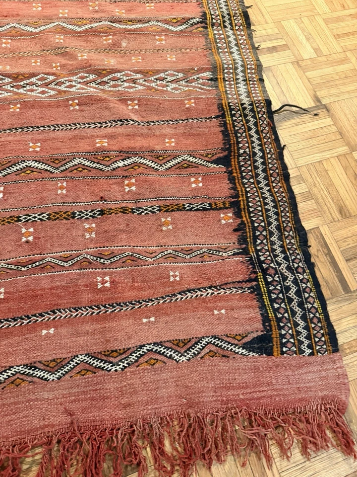Винтажный ковер Kilim марокканский родной ковер племенной юго-западный ковер килим - Изображение 2 из 4