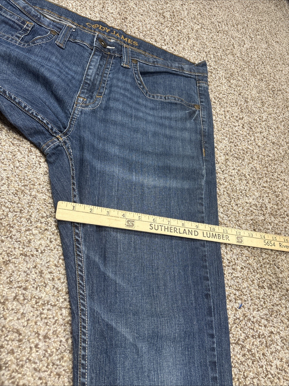 Cody James Jeans Men’s 34x34 Fits 35 X 34 Straight Leg Blue Medium Wash - View 12