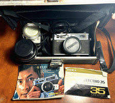 Yashica Rangefinder 1C 45mn F1.4 14E Camera w/ Flash Carrying Case - AS IS