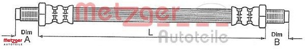 Metzger 4118376 Bremsschlauch Vorderachse Vorne-image