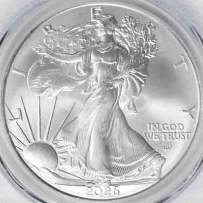 #ad 2026 $1 American Silver Eagle 1 oz Brilliant Uncirculated With Capsule $65.00