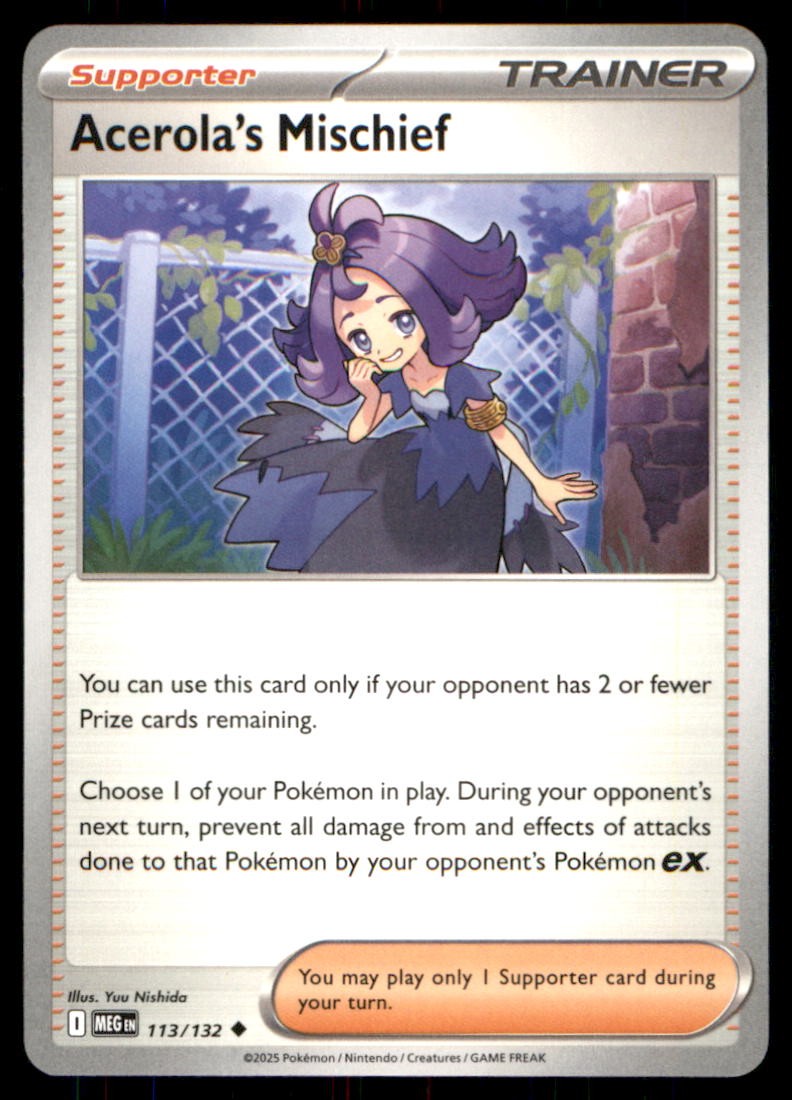 Acerola's Mischief Uncommon ME01: Mega Evolution 113/132 NM