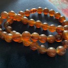 Vintage MCM Rootbeer Lucite 23” Necklace .5” Beads Self Clasp VVG — photo 4