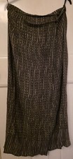 Marks & Spencers Ladies Viscose Wrap around Green Mix Patterned Skirt UK 18 M&S