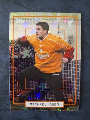 Michael Owen /25 Full Bleed Topps Focus Liverpool FC 2025-26 Orange ASN #33