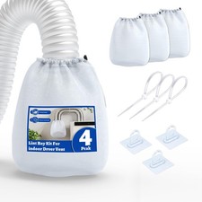 4 Pack Dryer Vent Lint Catcher Bags, Dryer Vent Lint Trap and Filter for Vent...
