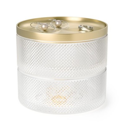 Umbra Tesora Jewelry Organizer, Two-Tier Storage Box with Removable Lid