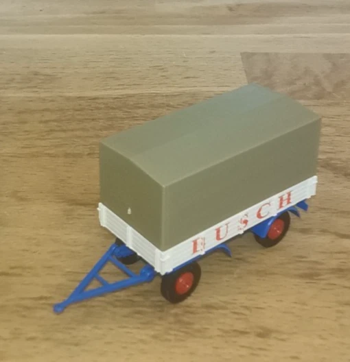 Brekina 55281 Cirkus Busch Anhänger Pritsche Auto Modell 1:87 H0 OVP - Bild 2 von 4