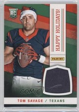 2014 Panini Black Friday Happy Holidays Santa Hat Relics Tom Savage #TS 7l6