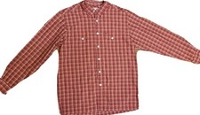 LEVI  S Shirt Men  s M Medium Red Tab Button Up Plaid Long Sleeve Pockets Vintage