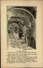 New Orleans LA SCARCE Patio Royal artist signed F Carroll Grevemberg PC