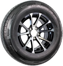 Radial Trailer Tire Rim Assembly St21575r14 14 Inch Load C 5 Lug Black Aluminum Radial Trailer Tire Rim Assembly St21575r14 14 Inch Load C 5 Lug Black Aluminum