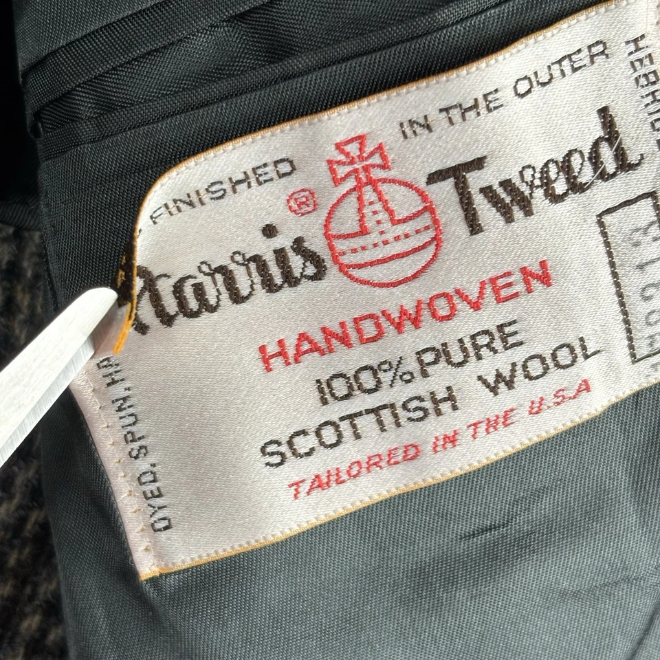 Blazer vintage Kuppeheimer para hombre 39S Harris tweed lana escocesa pata de gallo años 90 Foto 3 de 4