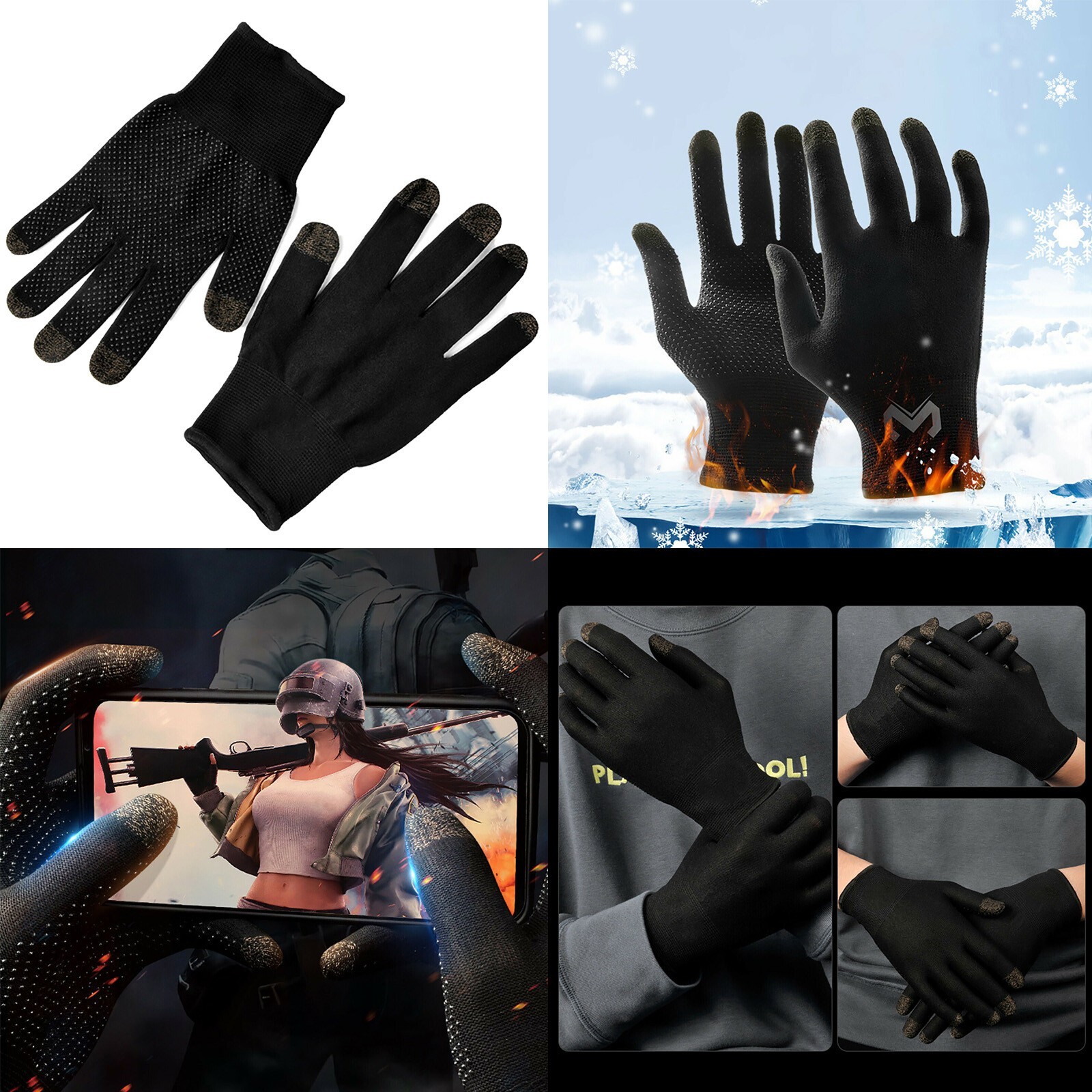 For PUBG Mobile Phone Touchscreen Gaming Finger Sleeve Anti-slip Finger Gloves