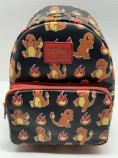 New Loungefly Pokémon Charmander Flames Mini Backpack - Officially Licensed Bag