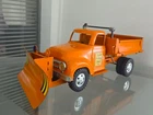 VINTAGE 1950s TONKA PRESSED STEEL STATE HIWAY DEPT 975 HYDRAULIC DUMP TRUCK PLOW