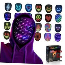 Led Mask Light up Mask with Gesture Sensing, Cool Toys Men Boys Gift Recharge