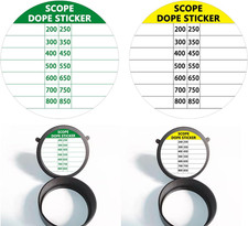 100 Pcs Writable Scope DOPE Stickers for Long-Range Shooting Rifles