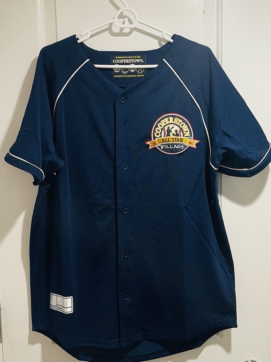 Cooperstown All Star Village Jersey Men Medium Blue Sports