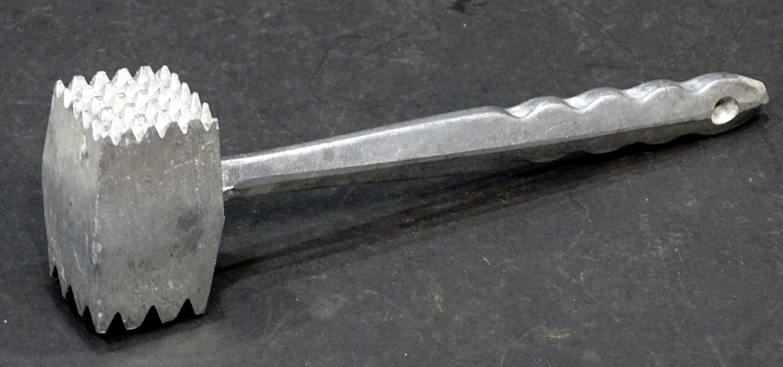 Vintage CAST ALUMINUM KITCHEN Cook's Hammer Mallet MEAT TENDERIZER Double Sided