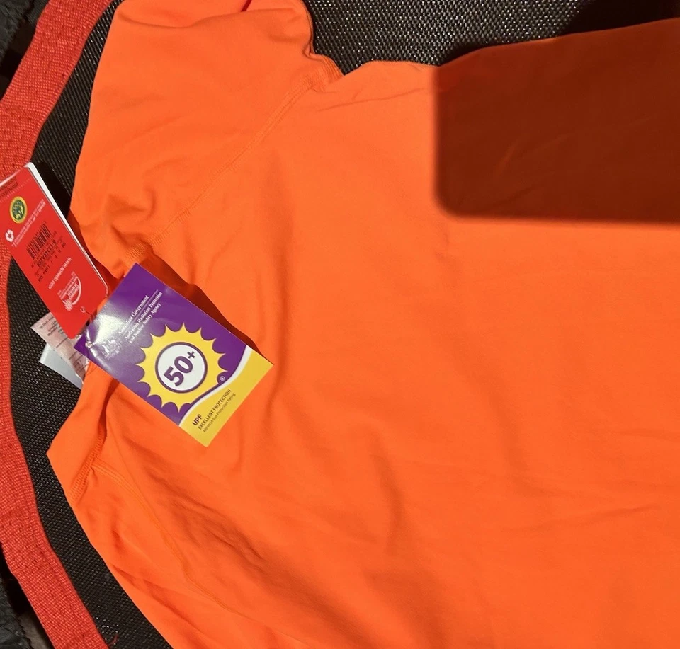 Rashy Long Sleeve Orange Swimwear Unisex Size 12 Juniors - image 4 of 4