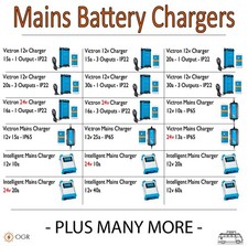 Mains to 12v Battery Chargers and Power Supply f/ Campervan Motorhome Boat Barge