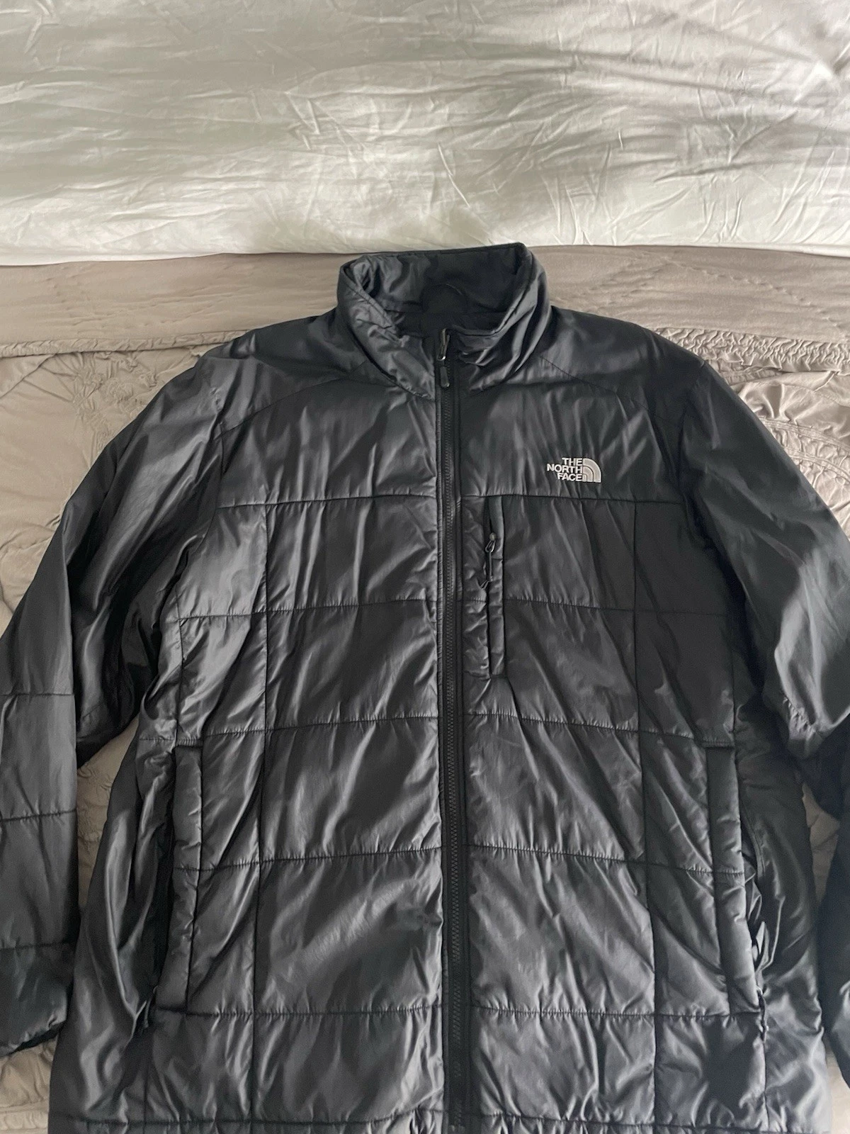 The North Face Insulated Quilted Jacket Black Full Zip