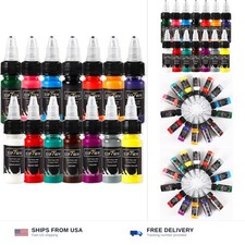 Tattoo Ink Set,EIPTWH 14 Colors Tattoo Ink Color Set 1/2oz 15ml/Bottle Bright...