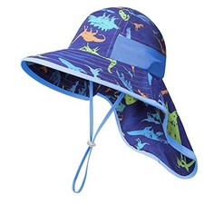 Kids Sun Hat UPF50 Sun Protection Bucket Hat Toddler One Size Littledinosaur