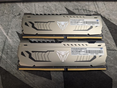 Vioer Rams Pc Patriot Viper Steel 64GB PC Memory (DDR4-3600) 2 x 32GB C18 1.35v | eBay