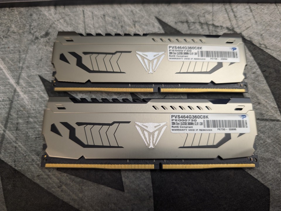 Vioer Rams Pc Patriot Viper Steel 64GB PC Memory (DDR4-3600) 2 x 32GB C18 1.35v | eBay