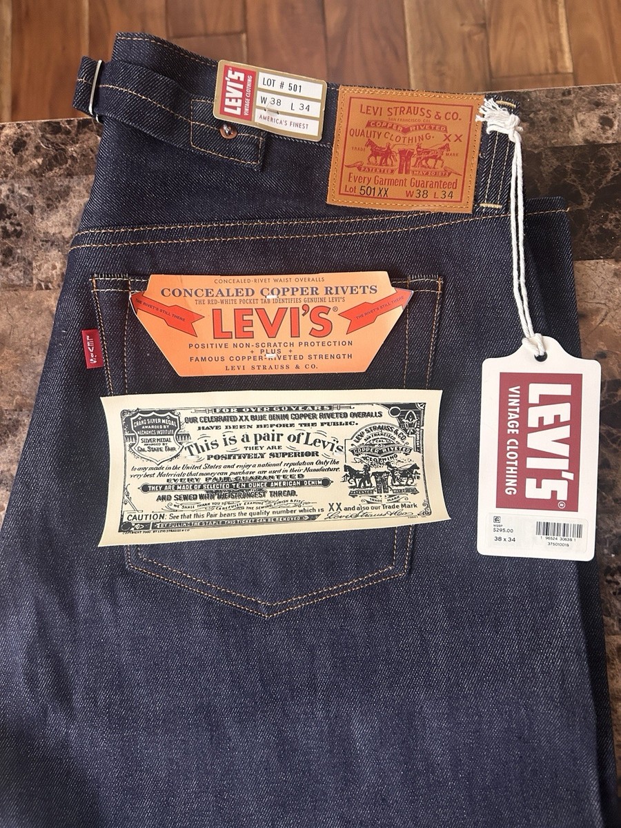 1937 Levi's 501 Vintage Denim Jeans with Concealed Copper