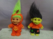 Vintage Russ Troll Halloween Dolls 18499 18503 5"tall