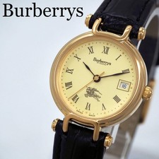 Guter Zustand Burberry Uhr Damen Band Datum Gold BURBERRY,17665