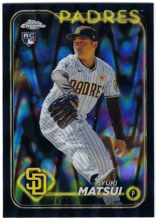 2024 Topps Chrome - Yuki Matsui #116 Black RayWave Refractor (RC) /10