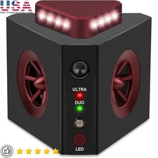 Electronic Rodent Repeller Ultrasonic Sound LED Strobe Light Pest Control Device