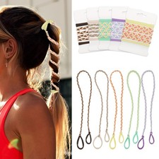5 PCS Spiral Hair Ties, Rip Tie Ponytail Holder, Tangle-Free, Women, Girls